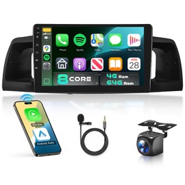 for Toyota Corolla EX 2005-2012 Car Stereo Radio with Snapdragon 8 Core 4GB+64GB 9 Inch IPS Touchscreen Wireless Carplay/Android Auto DSP Hi-Res 5/6GhzWiFi GPS Android 13 FM/RDS SWC Camera