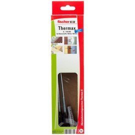fischer TherMax 8/180 M6 Spacer Mounting System (2) for Insulation Materials, Insulation Dowels for Attaching Light Loads in Thermal Insulation Composite Systems, with Anti-Cold Cone
