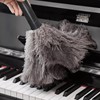 Retractable Feather Duster-Genuine Ostrich Feathers,Anti-Static,Reusable Eco-Friendly Handheld Cleaning for Keyboard,Home,Car,Office(10