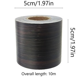 Jaczora 2 PACK Black Walnut Color Wood Grain Repair Tape, 1.9inch32ft Durable Realistic Multi-Use Patch for Furniture, Flooring, Doors, Windows, Handicraft DIY