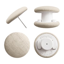 Primpins Duvet Clips - Classic Linen - 20 Colors Available - Double Sided Pin Fasteners - Prevents Comforter from Shifting in Cover (Set of 8, Natural)