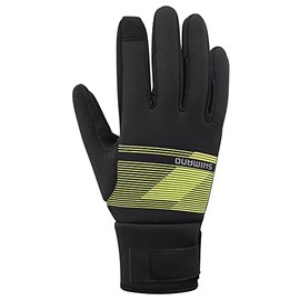 Shimano Windbreak Men's Thermal Gloves Black/Yellow