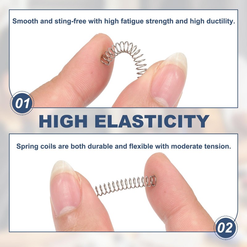 sourcing map Compression Spring 4 mm OD 0.4 mm Wire