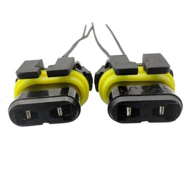 Headlight/Fog Light Bulb Connector Pigtail (2-Pack), 9005/HB3 9006/HB4 H10/9145 (PX20d/P22d/PY20d), Fits Vehicles Using These Bulbs for high/Low Beam or Fog, Ford F-150, Honda Accord, Toyota Camry