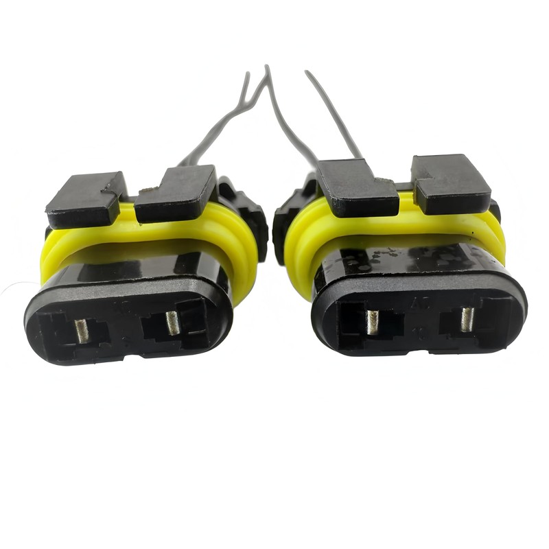 Headlight/Fog Light Bulb Connector Pigtail (2-Pack), 9005/HB3 9006/HB4 H10/9145 (PX20d/P22d/PY20d),