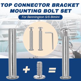 Terixe 2 Pack OEM 001177 005362 Top Connector Bracket Mounting Bolt - Compatible with Bennington SS Bimini - 304 Stainless Steel with Hex Wrench - for Bennington Pontoon Accessories & Boat Parts