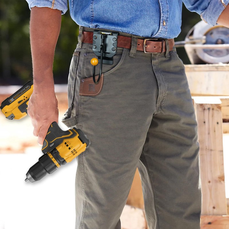 MELOTOUGH Tool Belt Hook,Tool Holster,Drill Belt Holder,Cordless Drill Holster Single