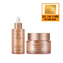 Tony Moly [Tony Moly] Triple Collagen Total Tension Essence (Genuine) and Cream (Genuine) Set / [토니모리]트리플 콜라겐 토탈 텐션 에센스(정품)와 크림(정품) 세트