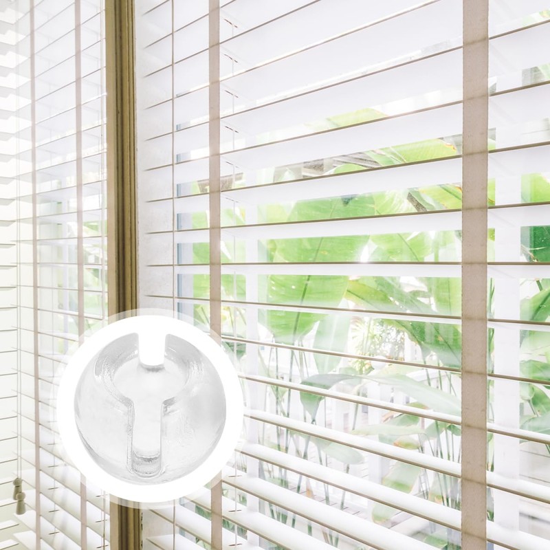 Unomor 12Pcs Clear Bead Chain Stops for Roller Shades and