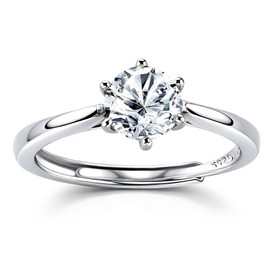 Milacolato Engagement Ring 925 Silver for Women Ring Rings Promise Engagement, Eternity, Adjustable, Round, Square, with Stone, Finger Ring for Women