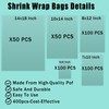 400Pcs Shrink Wrap Bags - Clear Heat Shrink Wrap POF