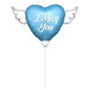 I Miss You Heavenly Balloons Heart Shaped on a Stick