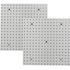 Pegboard Smith 16x16 inch Wall Organizer Pegboard Panels, Gray Metal