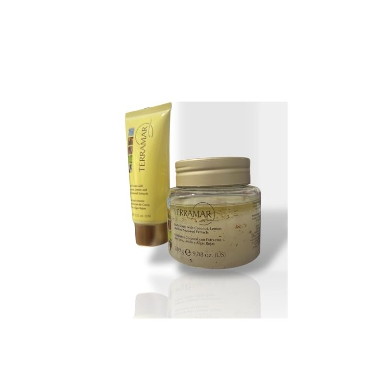 KIT DE COCO LIMON CREMA PARA MANOS Y EXFOLIANTE REGALO