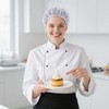 Mabor 6Pcs White Elastic Chef Hairnets for Women, Hairnets for