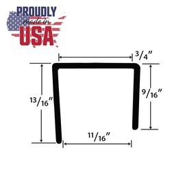 Outwater Plastic J Channel Fits Material 3/4 Inch Thick Black Styrene Cap Moulding 8 Foot Length Pro Pack (Pack of 5, 40 Feet Total)