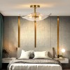 Ship in USA,16.5" Glass Semi Flush Mount Ceiling Light Fixture,2-Lights