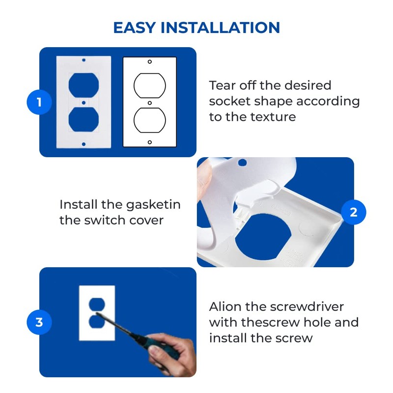Wall Insulation Outlet Insulators Draft Sealers, 30 Pack Electrical Outlet