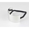 Silver metal cuff genie style ponytail holder stretch elastic pony