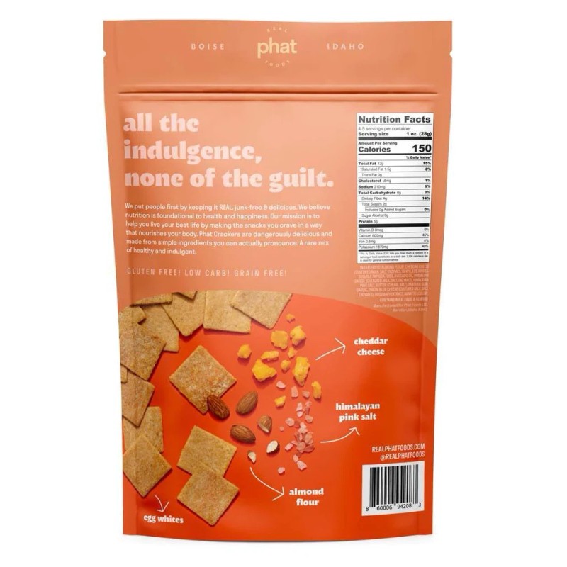 Real Phat Foods Almond Flour Crackers by Real Phat Foods