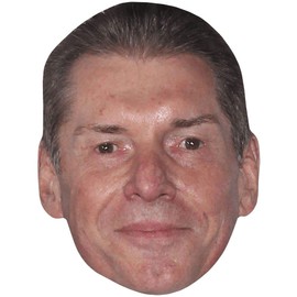 Vince McMahon (Smile) Celebrity Mask, Flat Card Face, Fancy Dress Mask