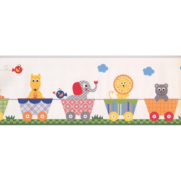 Peek-A-Boo Circus Train YS9147BD Wallpaper Border