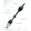 TAUTOY 44306SDAA01 2 PCS Front CV Axle Shaft Assembly (2.4L