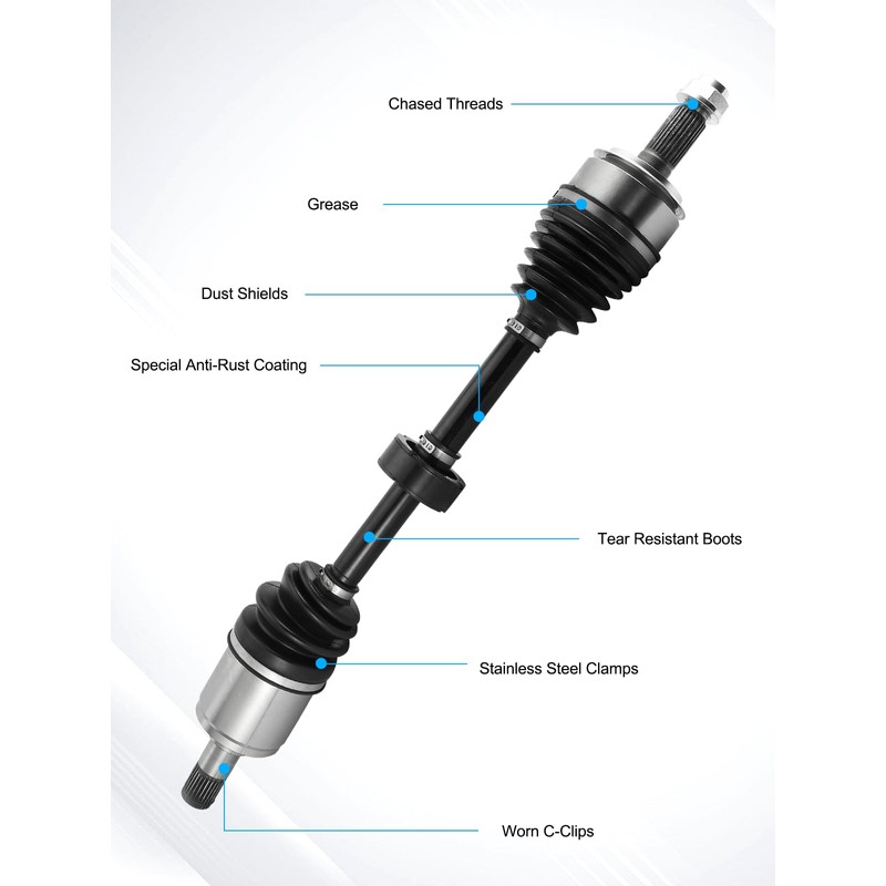 TAUTOY 44306SDAA01 2 PCS Front CV Axle Shaft Assembly (2.4L