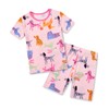 babee Reshinee Bamboo Viscose Toddler Girls Kids Short Sleeve Pajamas