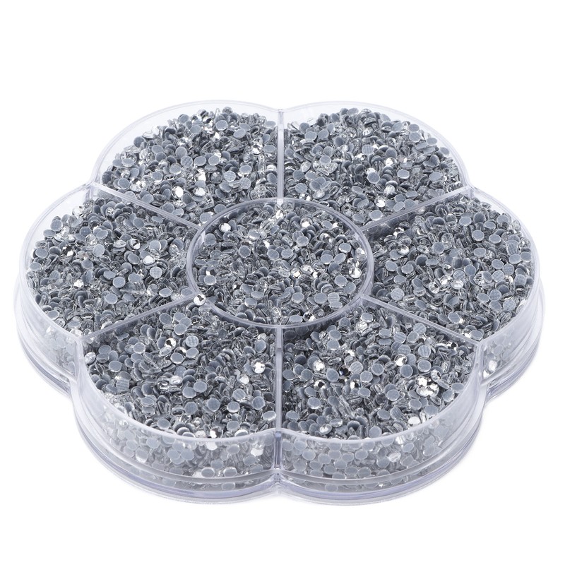 14400Pcs Flat Back Rhinestones Dazzling Colorful DIY Sturdy Iridescent Rhinestones