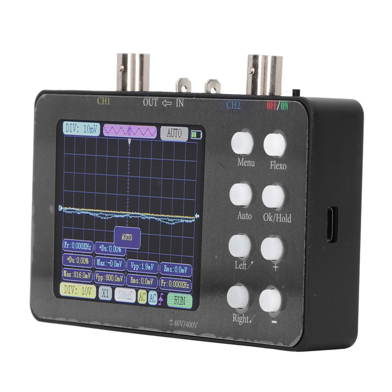 Digital Oscilloscope 2 Channel Portable Signal Generator 2Mhz Bandwidth 50M