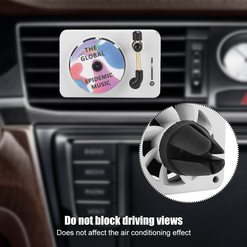 Vintage Phonograph Shape Mini Wearproof Car Fragrance Machine with Solid