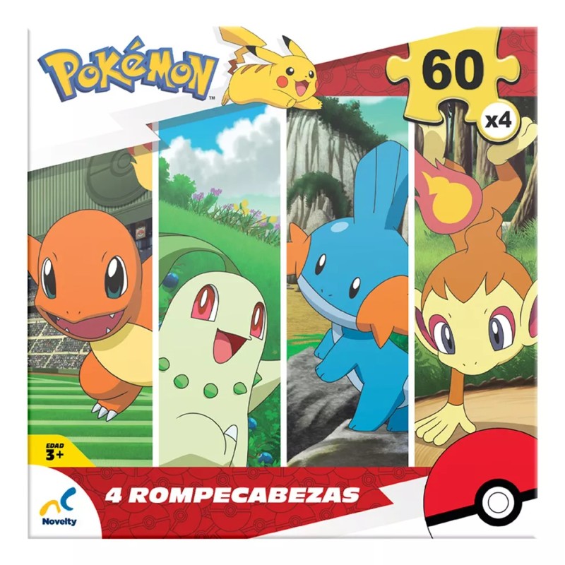 Novelty Rompecabezas 4 En 1 Novelty Pokémon