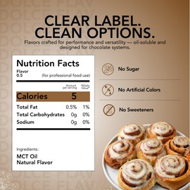 Dolce Flav Natural Cinnamon Extract Oil 2 oz – Kosher, Sugar-Free, Concentrated Spice Flavor for Candy, Chocolates & Desserts, Includes Measured Dropper