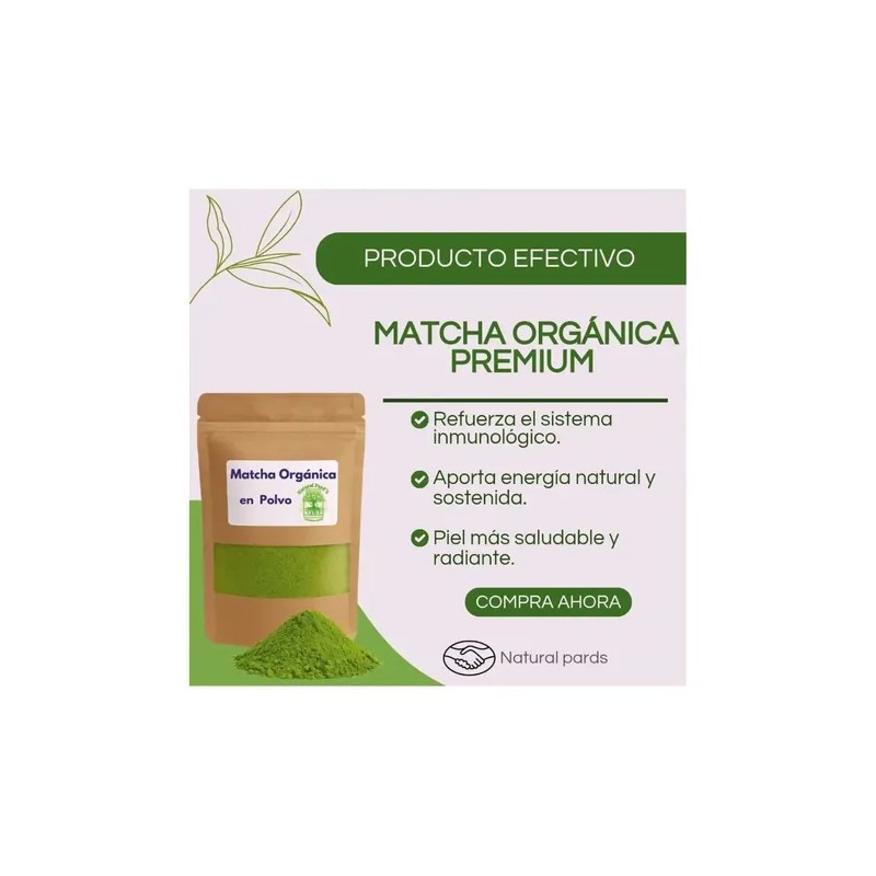Té Matcha Orgánica Premium 100 Natural Polvo 100g
