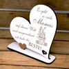 Decorative Stand Heart Saying "Beste Mama der Welt" Sign 15