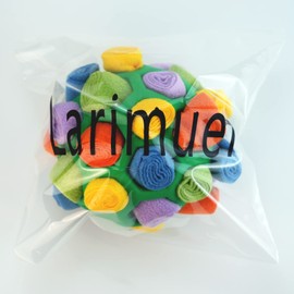 Larimuer Snuffle Ball for Dogs, Snuffle Rug Snuffle Toy, Interactive Dog Toy, Portable Pet Snuffle Ball Toy for Small, Medium Dogs, Pet (Green and Rainbow)