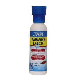 API AMMO-LOCK Freshwater and Saltwater Aquarium Ammonia Detoxifier 4-Ounce Bottle, AMMO LOCK, 4 OZ