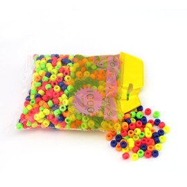 arkCRAFT One Pack of Multi Neon Colour Pony Beads - 1000pcs