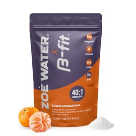 B-FIT Zoe Water Electrolitos con Inositol 401 - Zinc y Magnesio  405g, Potasio, Sabor Mandarina, Sin Azcar, Ideal para Mujeres, Regulacin Metablica   