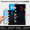 CAGIE 5 Subject Notebook with Dividers 220 Pages Spiral Notebooks