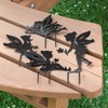 ProdBuy_Ltd Set of 4 Metal Fairy Garden Silhouette Stakes