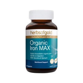 Herbs of Gold Organic Iron Max 30 Capsules