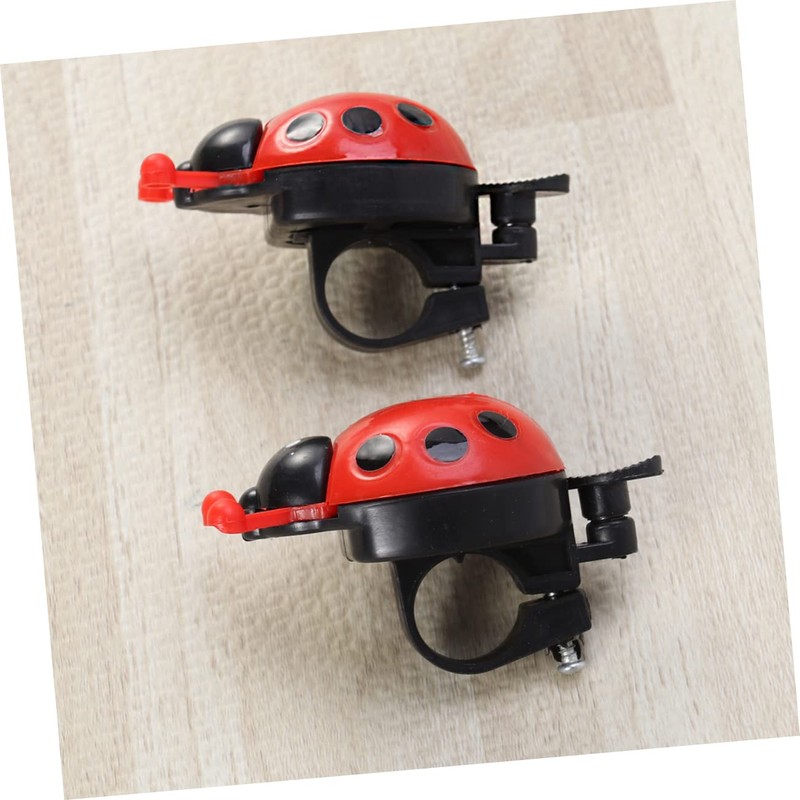 BESPORTBLE Bike Horn Ladybug Bells Handlebar Ring Round Wind and