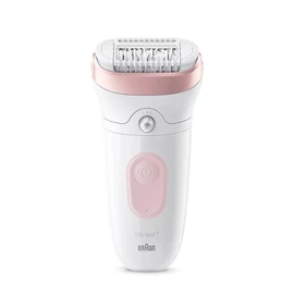 Braun Silk-épil 7 Women's Epilator, Electric Epilator for Women with Wide Head for Easy Epilation, Wet & Dry, Long Smooth Skin, 7-000, White/Pink