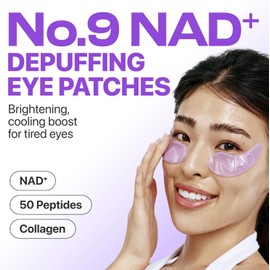 numbuzin Parches Para Ojos N.° 9 Parches De Colágeno Nad+ Para El Contorno De Ojos Ojeras, Efecto Refrescante, Reduce La Hinchazón, Arrugas Con Péptidos, Cafeína Y Niacinamida Reafirmante Y Volu