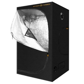 Spider Farmer Pro-Grade Grow Tent, 48"x48"x80", with Observation Window and Floor Tray, 1680D Thicken Mylar Canvas Hydroponic Grow Tent, 4x4x6.6 for Indoor Growing for SF4000/SE3000