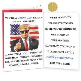 Missonemi Funny Fathers Day Card for Dad, Fathers Day Card Gifts from Daughter Son,Best Father's Day Cards for Great Dad