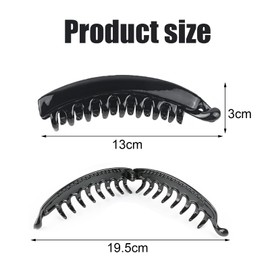 DHWEKU Pack of 3 Banana Hair Clips, Ponytail Hair Clip, Large Banana Clips, Colourful Banana Hair Clip for Thick Hair, Non-Slip Ponytail Holder Clip for Women and Girls