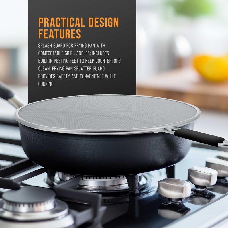 U.S. Kitchen Supply Stainless Steel Splatter Guard 13" Fine Mesh